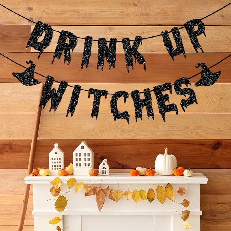 Drink Up Witches Banner Halloween Party