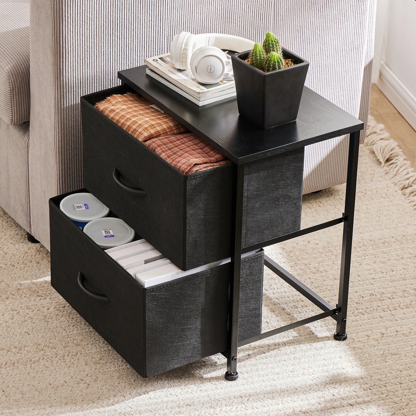 JHK Nightstand Bedside Coffee Sofa Tea Table
