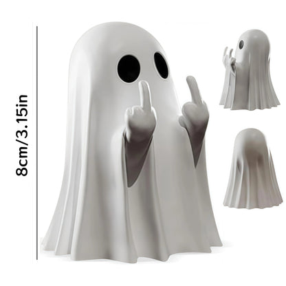 Middle Finger Cute Ghost Statue
