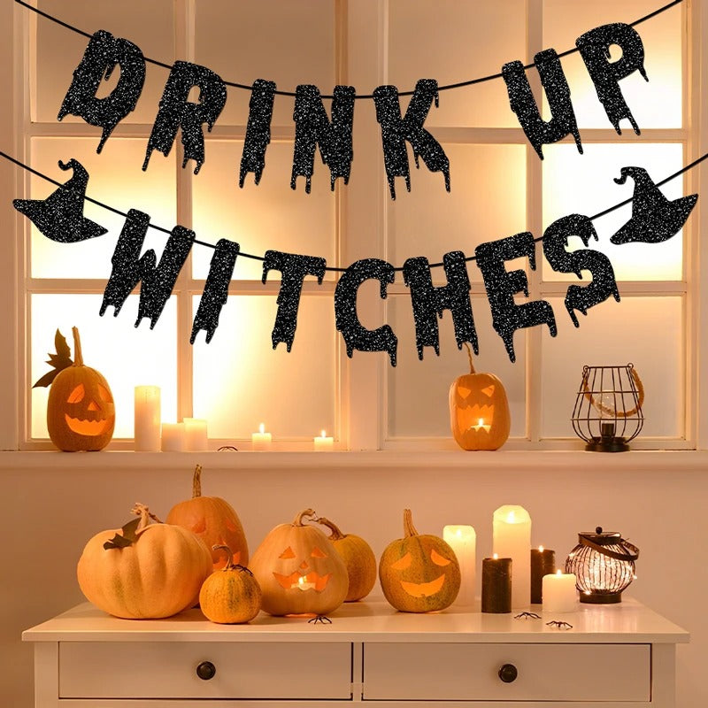Drink Up Witches Banner Halloween Party