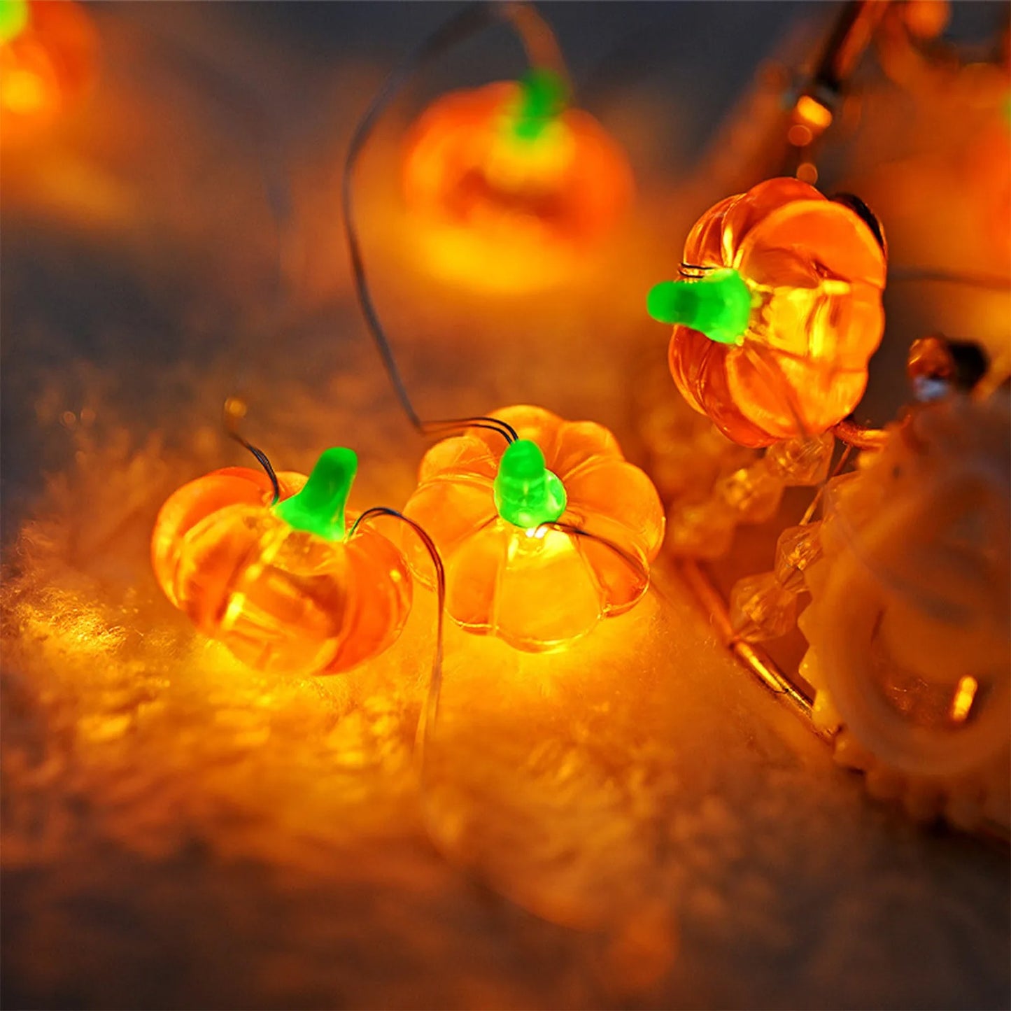 Pumpkin Horror Eyeballs LED String Lights