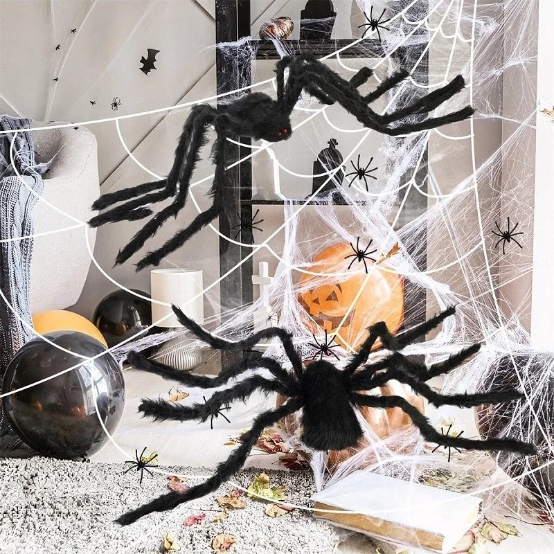 Horror Halloween Giant Black Spider Decoration
