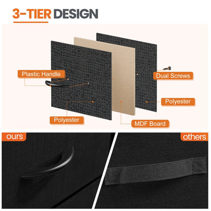 JHK Nightstand Bedside Coffee Sofa Tea Table