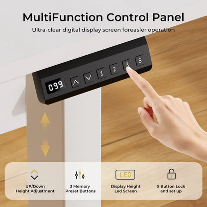 Electric Standing Desk with Drawers, Sit Stand up Desk