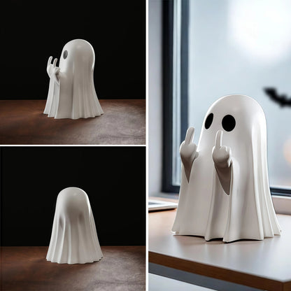 Middle Finger Cute Ghost Statue