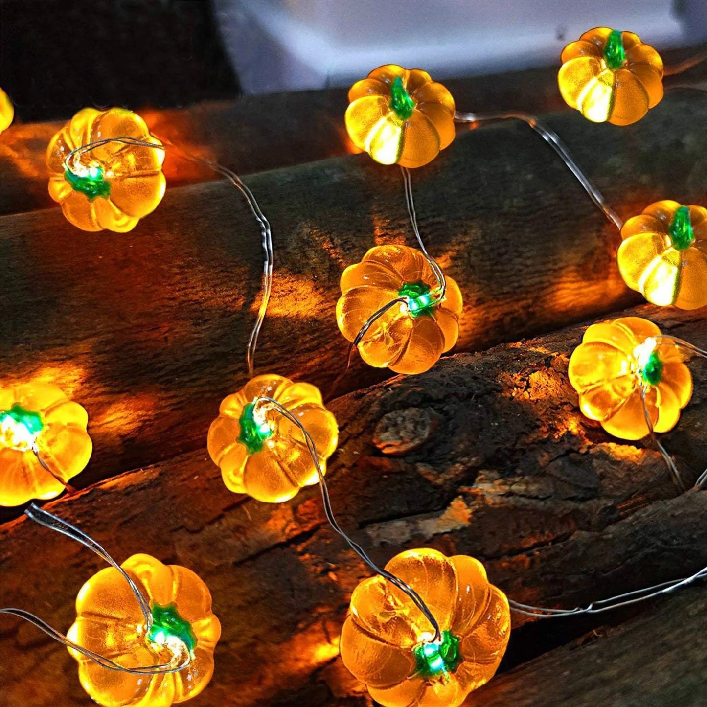 Pumpkin Horror Eyeballs LED String Lights
